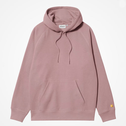 Carhartt WIP Hooded Chase Sweat - Glassy Pink / Gold