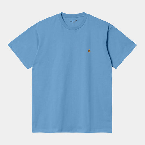 Carhartt WIP S/S Chase T-Shirt - Piscine / Gold