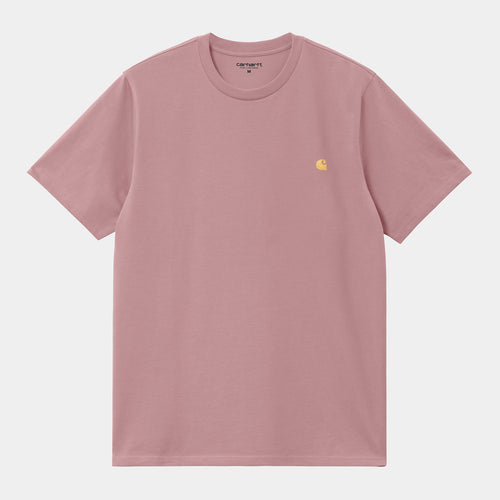 Carhartt WIP S/S Chase T-Shirt - Glassy Pink / Gold