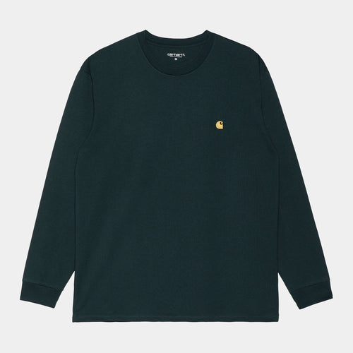 Carhartt WIP L/S Chase T-Shirt - Frasier / Gold