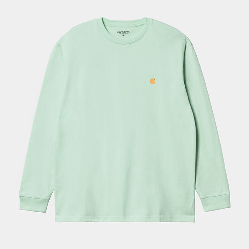 Carhartt WIP L/S Chase T-Shirt - Pale Spearmint / Gold