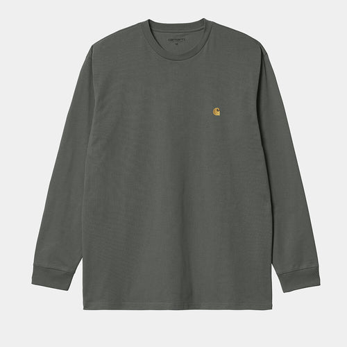 Carhartt WIP L/S Chase T-Shirt - Thyme / Gold