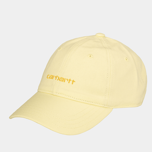 Carhartt WIP Canvas Script Cap - Soft Yellow / Popsicle