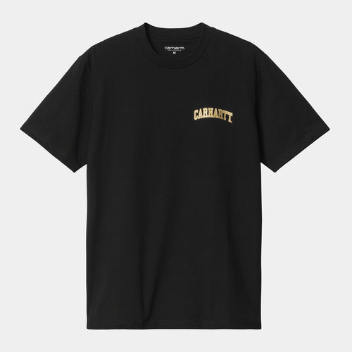 Carhartt WIP S/S University Script T-Shirt - Black / Gold