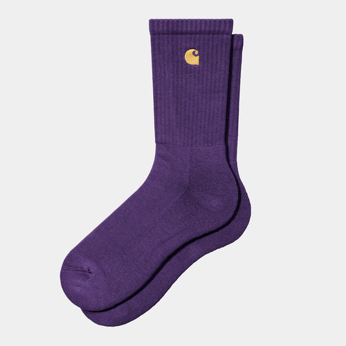 Carhartt WIP Chase Socks - Tyrian / Gold