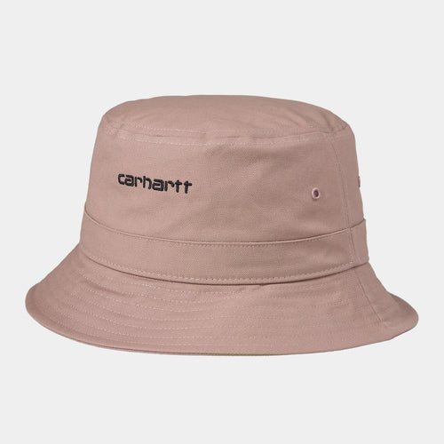 Carhartt WIP Script Bucket Hat - Earthy Pink / Black