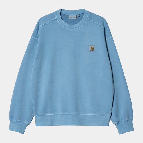 Carhartt WIP Nelson Sweat - Piscine (garment dyed)