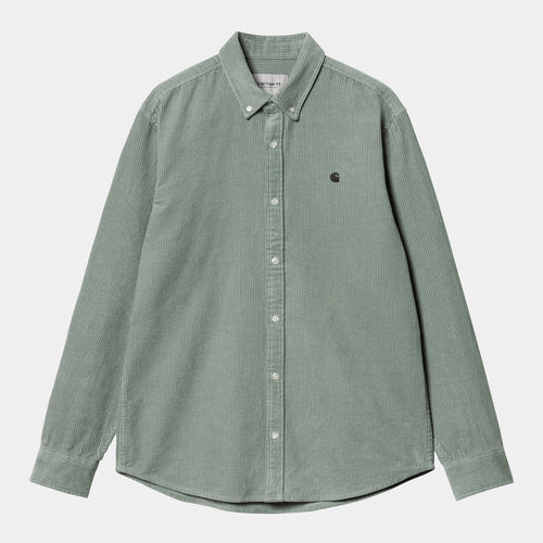 Carhartt WIP L/S Madison Cord Hemd - Glassy Teal