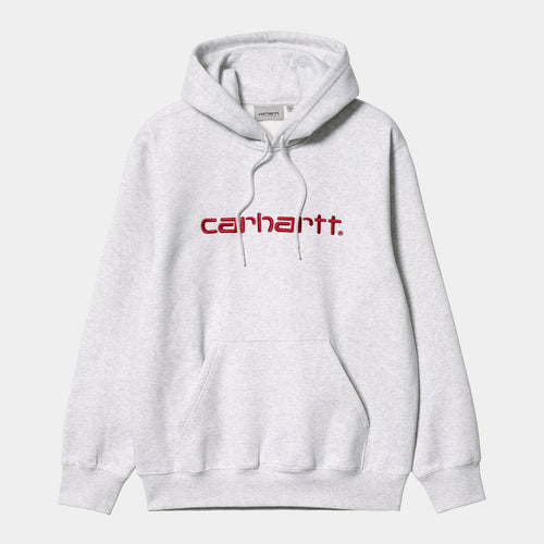 Carhartt WIP Hooded Carhartt Sweatshirt - Ash Heather / Rocket*