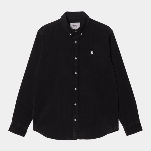 Carhartt WIP L/S Madison Fine Cord Shirt - Black / Wax