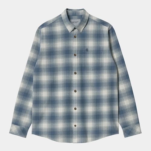 Carhartt WIP L/S Deaver Shirt - Deaver Check / Storm Blue