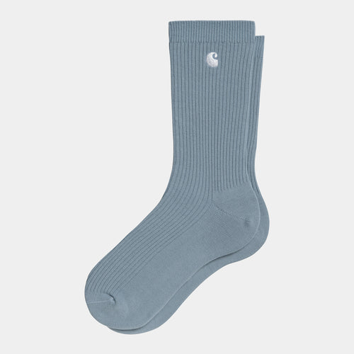 Carhartt WIP Madison 2 Pack Socks - Frosted Blue / White