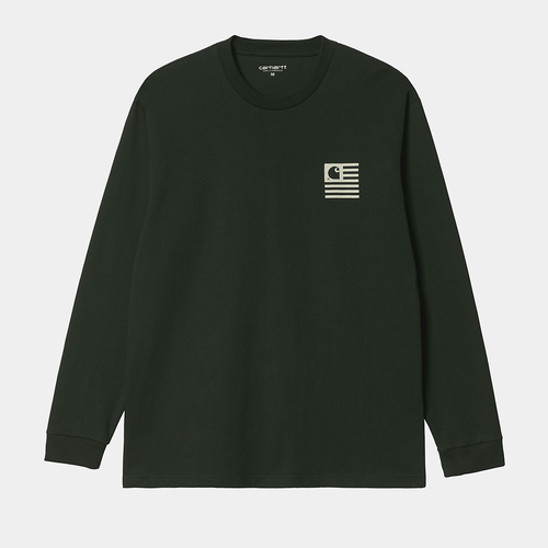 Carhartt WIP L/S Book State T-Shirt - Dark Cedar / Wax