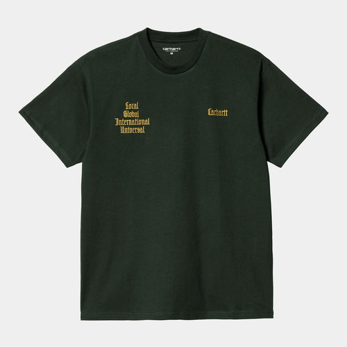 Carhartt WIP S/S Letterman T-Shirt - Dark Cedar / Ochre