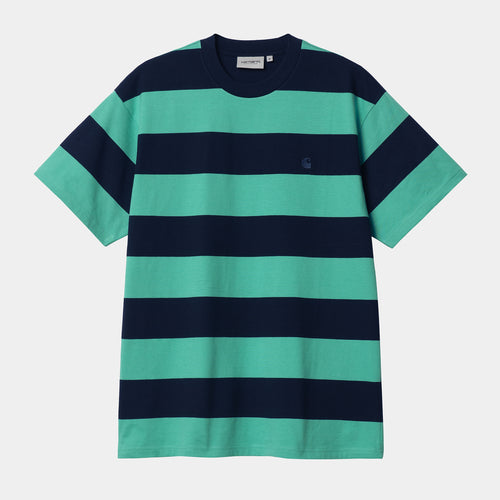 Carhartt WIP S/S Dampier T-Shirt - Dark Navy / Aqua Green