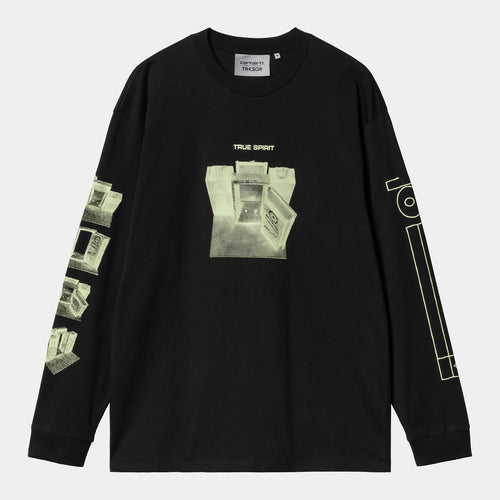 Carhartt WIP x TRESOR True Spirit L/S T-Shirt - Black / Glow Green