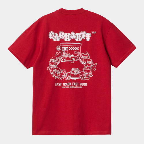 Carhartt WIP S/S Fast Food T-Shirt - Samba / White