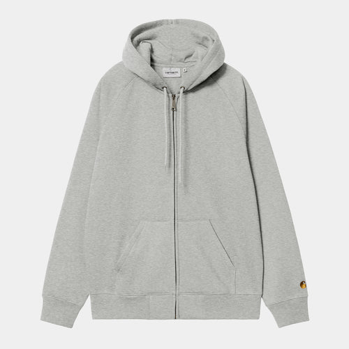 Carhartt WIP Hooded Chase Jacket - Grey Heather / Gold