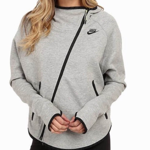 Nike Wmns Tech Fleece Butterfly FZ Hoody - Dark Grey Heather / Black