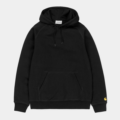 Carhartt WIP Hooded Chase Sweat - Black / Gold