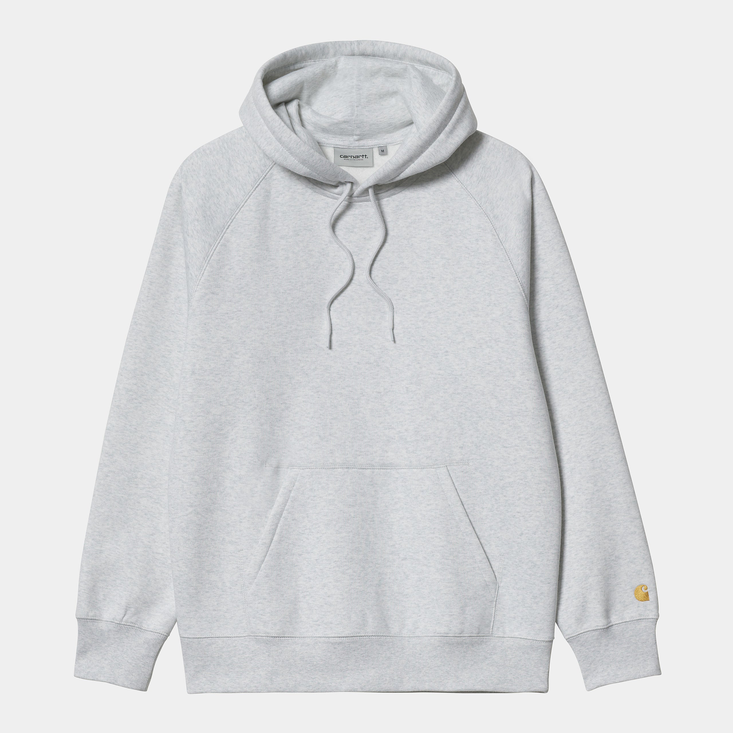 Carhartt WIP Hooded Chase Sweat - Ash Heather / Gold