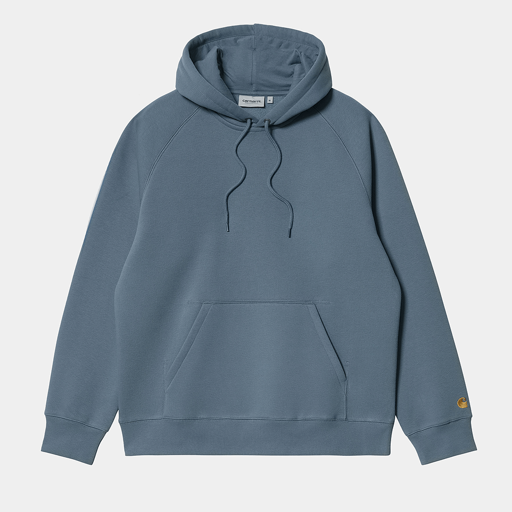 Carhartt WIP Hooded Chase Sweat - Storm Blue / Gold product