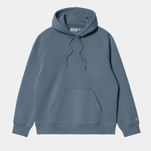 Carhartt WIP Hooded Chase Sweat - Storm Blue / Gold