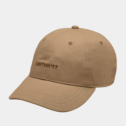 Carhartt WIP Canvas Script Cap - Nomad / Hamilton Brown