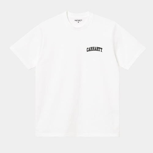 Carhartt WIP S/S University Script T-Shirt - White / Black