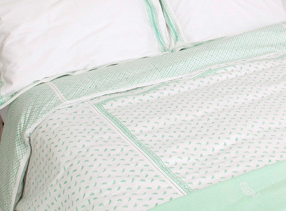 Pia Feather Hand Block Printed Duvet Cover Torna Lucia