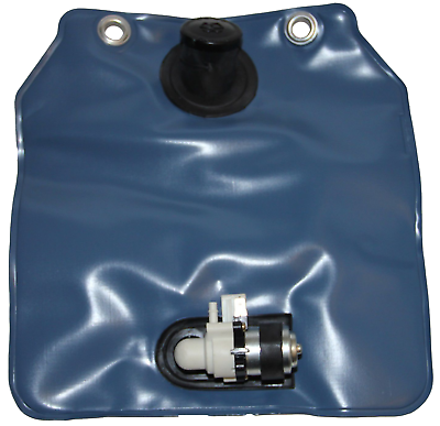 Windshield washer bag, blue with pump attached, two - N0225B