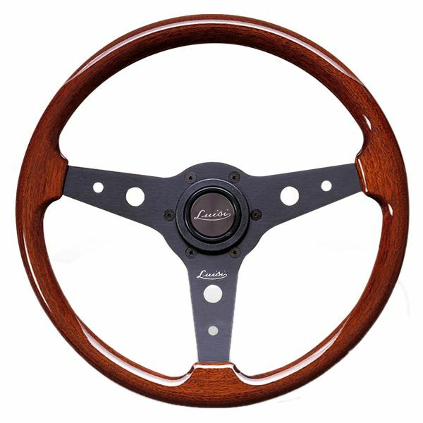 CLASSIC SPORT VINTAGE WOOD STEERING WHEEL 310mm LUISI Black IMOLA