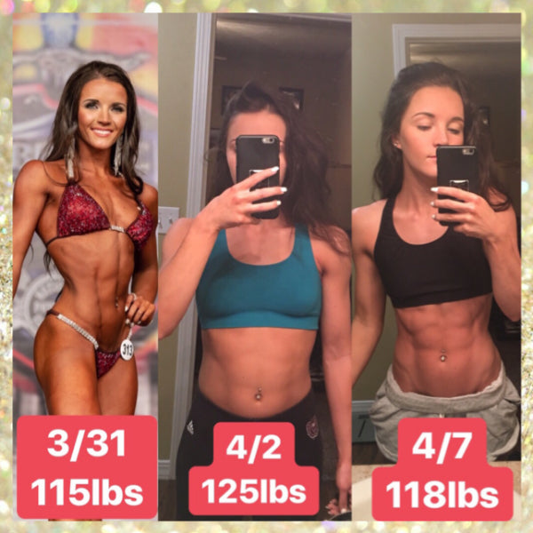Miranda Pierce How to deal with post show weight gain Angel Competition Bikinis