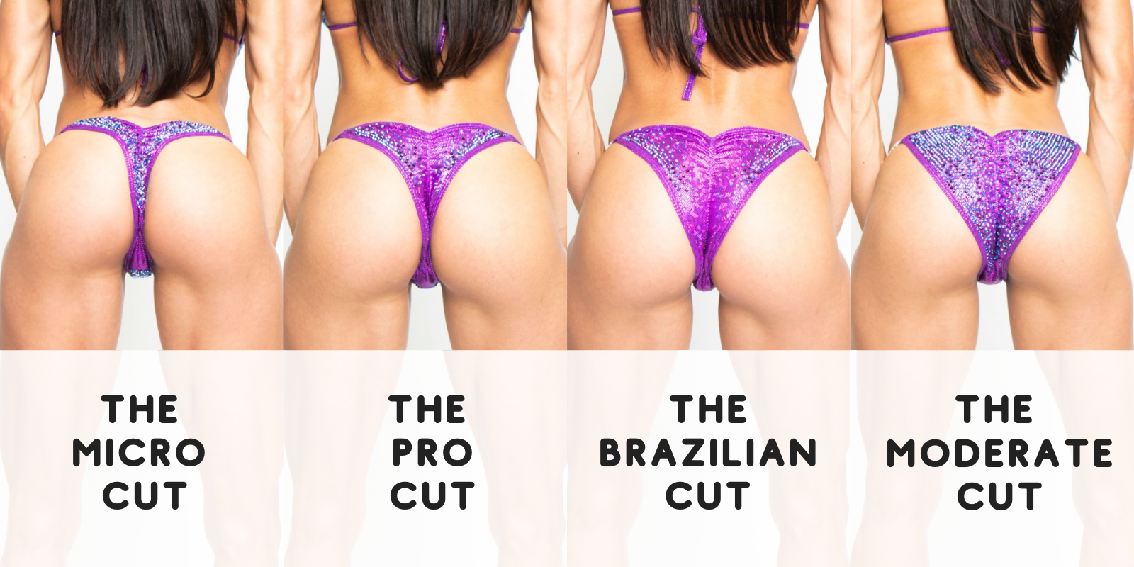 Brazilian Cut Competition Bikini for NPC Pro Cut Competition Bikini, Micro Cheeky competition suit, suit bottoms for ifbb npc bikini competition
