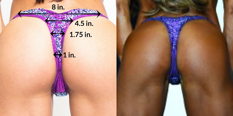 Brazilian Cut Competition Bikini for NPC Pro Cut Competition Bikini, Micro Cheeky competition suit, suit bottoms for ifbb npc bikini competition