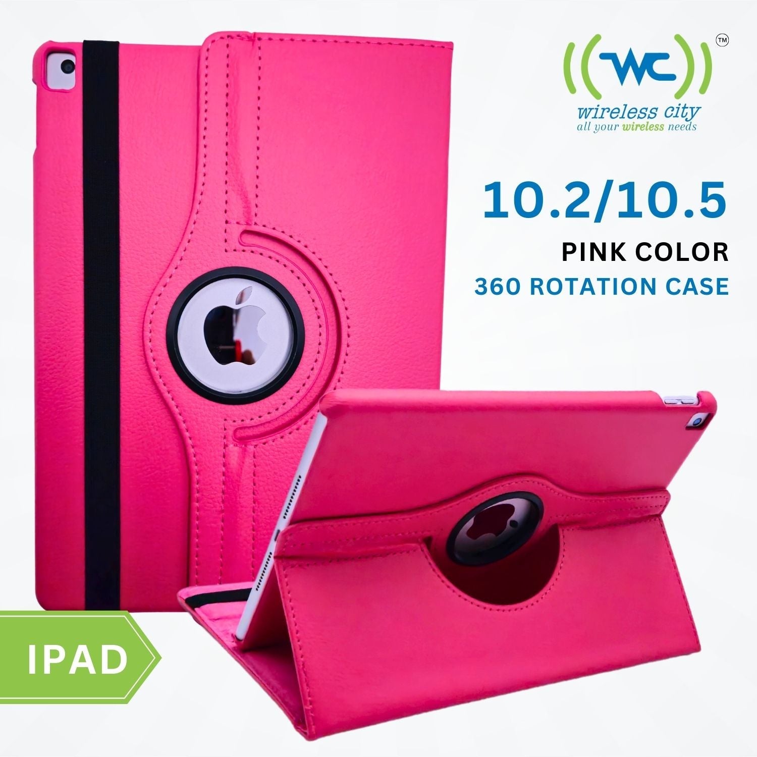 360 Rotating Case for iPad 10.2/10.5 Pink
