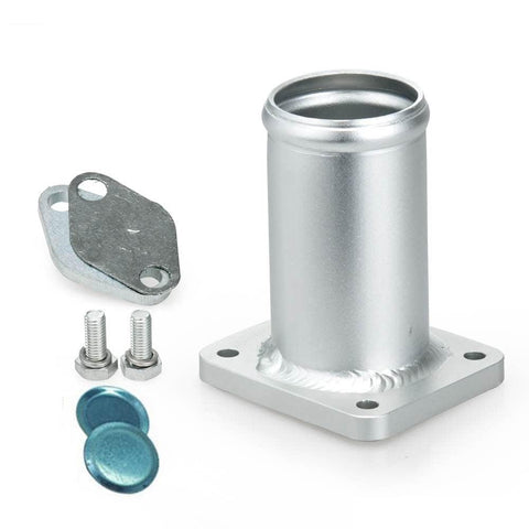 Tuyau de remplacement de vanne EGR en aluminium de 57MM adapté for 1.9 8v  TDI VE 90/110 et PD100/PD115 suppression EGR/tuyau de course 2quot;-EGR02  Recirculation des gaz d'échappement ( Color : Silver 