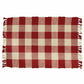 WICKLOW CHECK PLACEMAT SET-RED/CREAM
