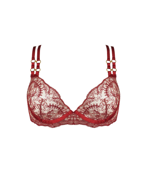 Bordelle Cymatic Plunge Wire Bra Burnt Red – Catriona