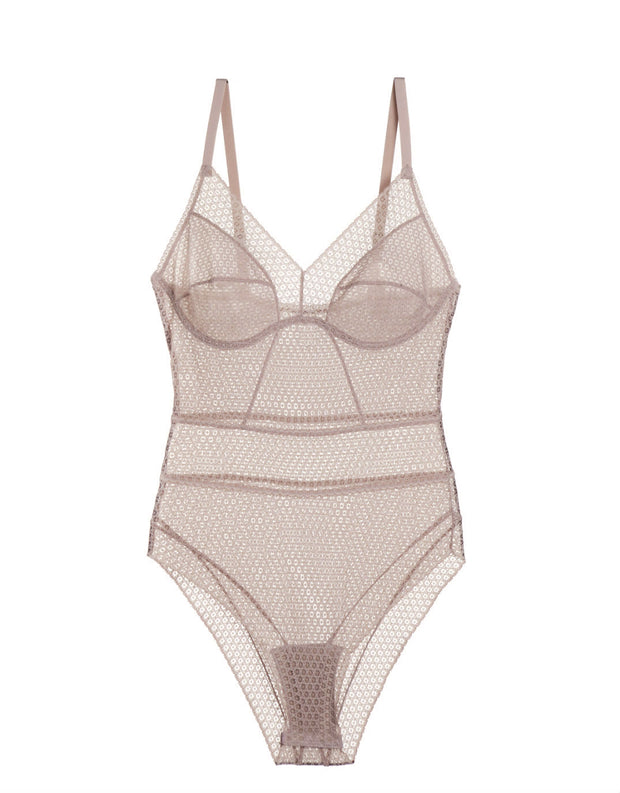 Else Pointelle Soft Cup Full Coverage Bodysuit in Chalk Pink – Catriona