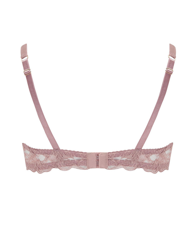 Fleur of England Lilian Plunge Bra Pink - Luxury Designer Lingerie ...