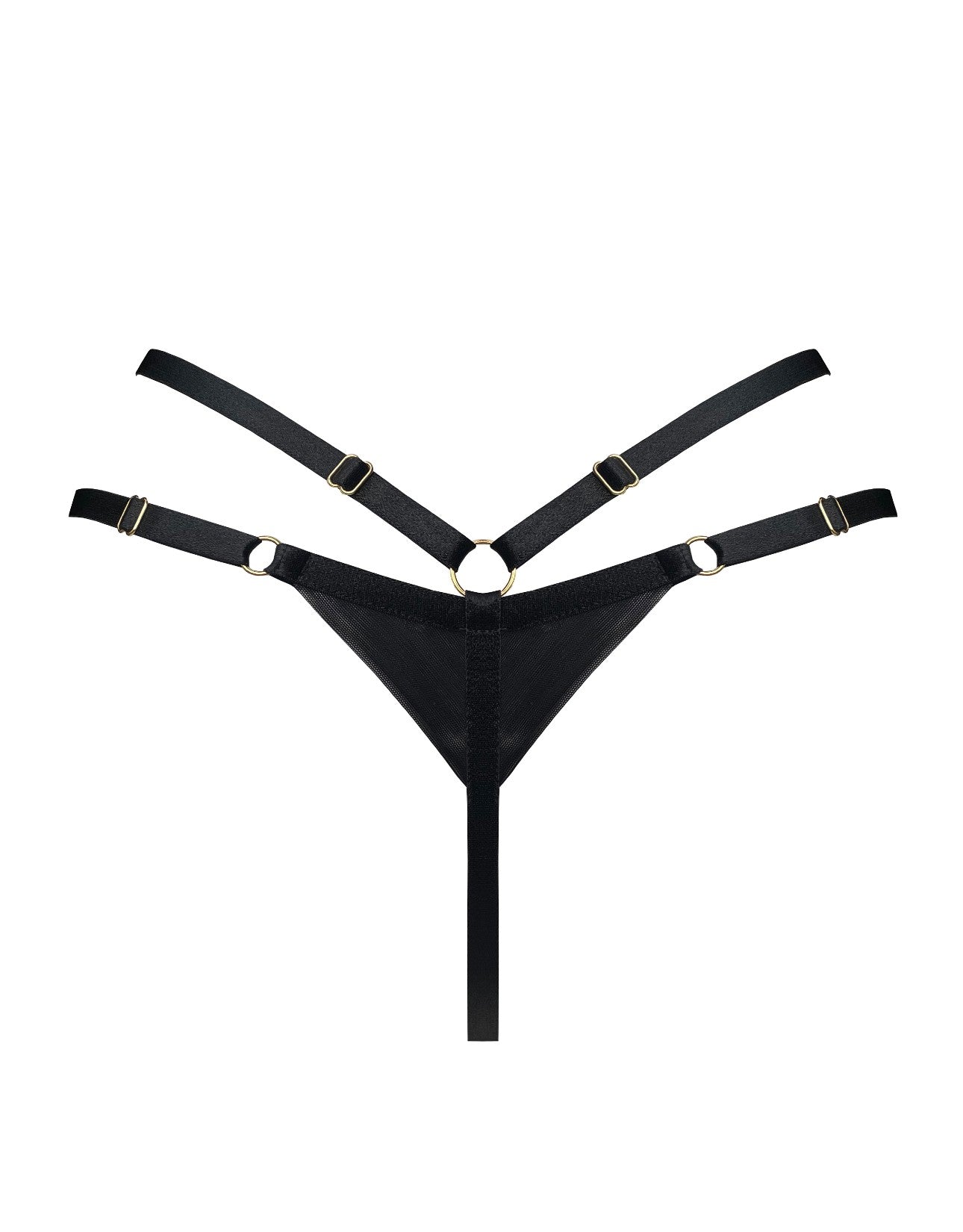 Ula Strap Thong Black