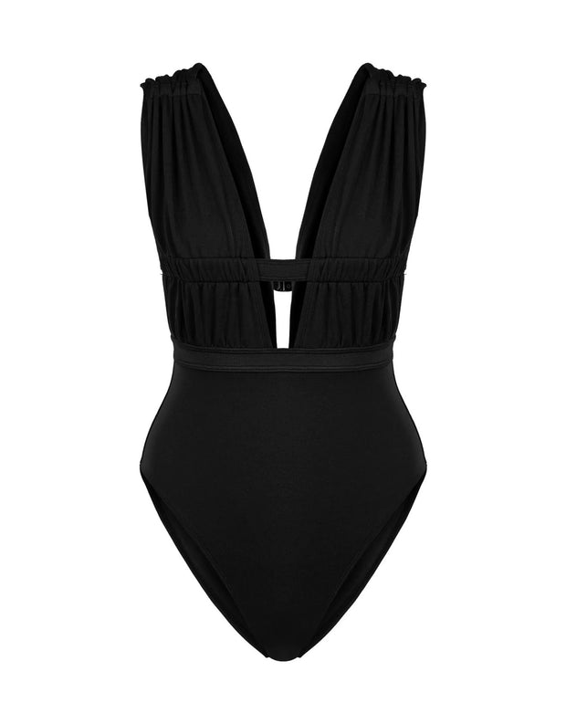 Oye Swimwear Athena One Piece Swimsuit in Black – Catriona
