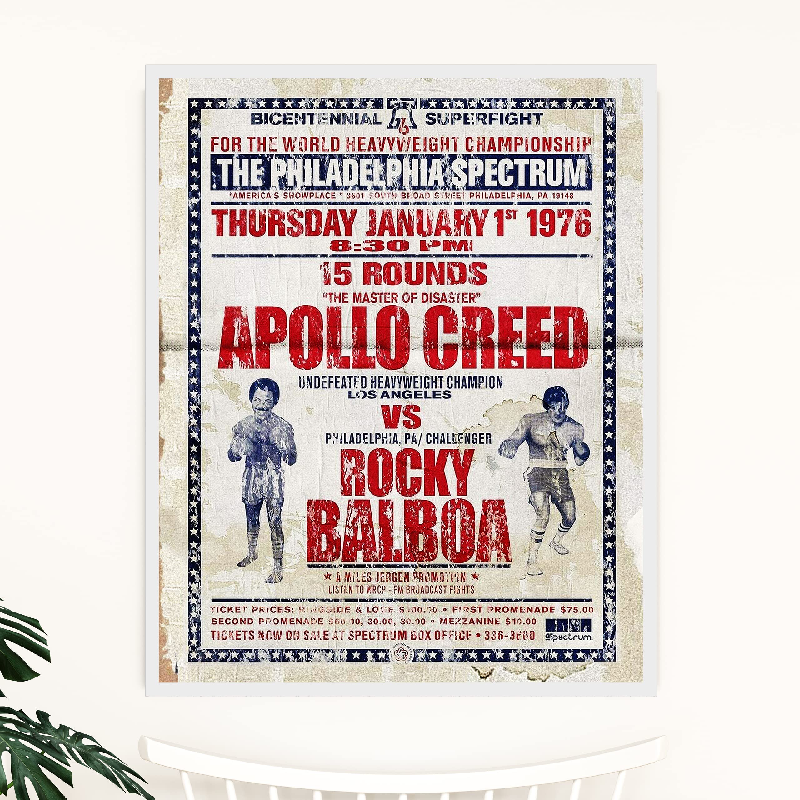 Apollo Creed vs Rocky Balboa 11x14 - AmLuxGifts