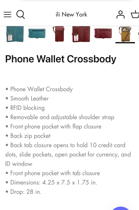Phone Wallet Crossbody – ili New York