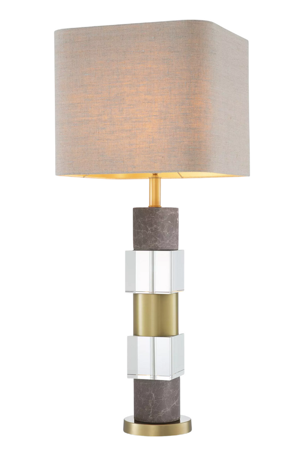 Stilla Table Lamp (Antique Brass Finish & Crystal Glass) - Eichholtz