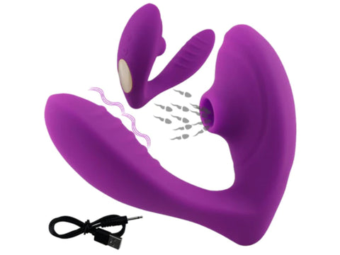 Vibrador Ponto G e Sugador de Clitóris 10 Níveis