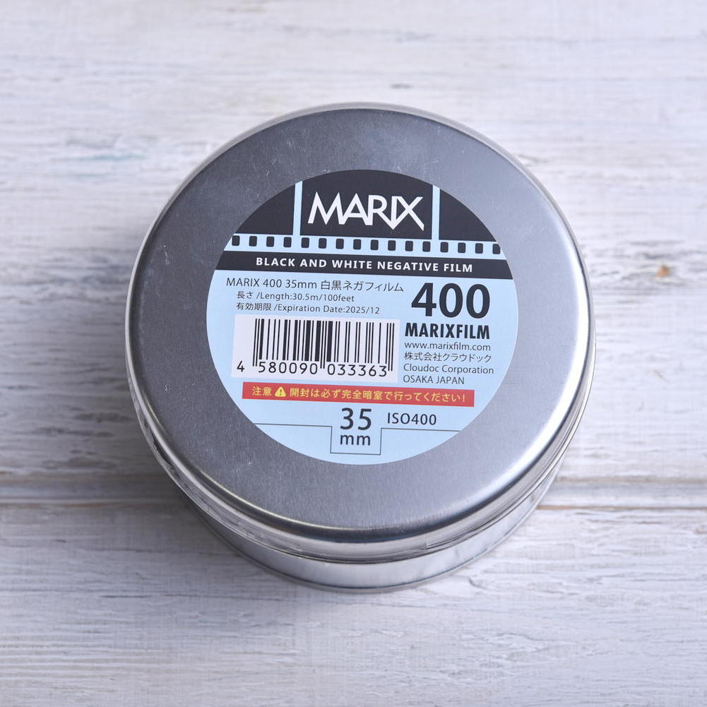マリックス 白黒ネガフィルム ISO100 長巻100フィート缶入り MARIX BLACK＆WHITE FILM