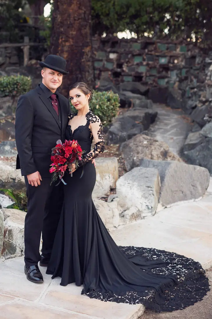 Aurora 2.0 Black Handmade Embroidered Wedding Dress