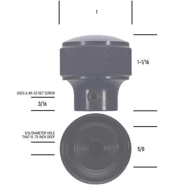 KB-0031_KNOB-KNURLED_Dimensions